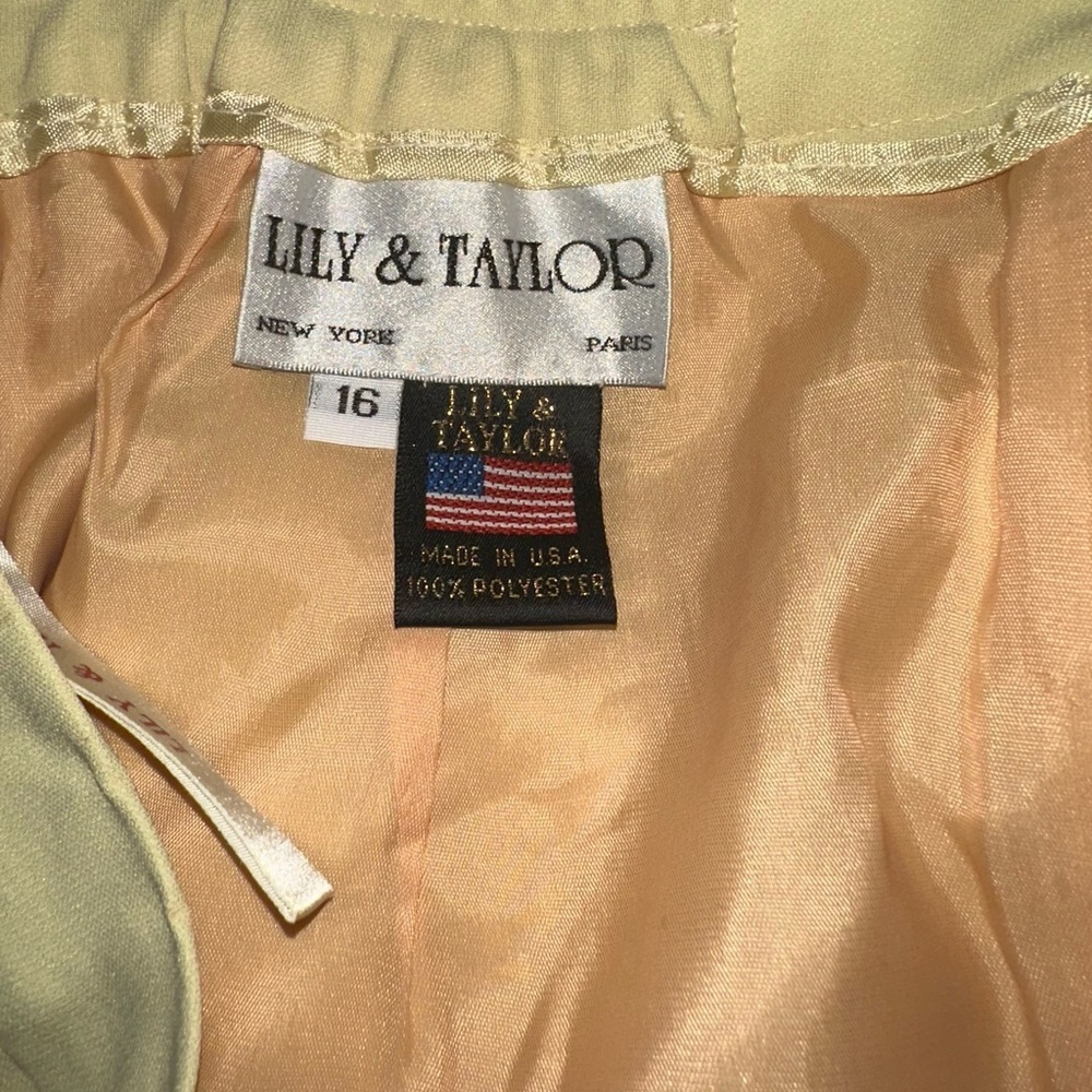 Lily & Taylor New York yellow size 16 skirt made in the u.s.a - Picture 3 of 4